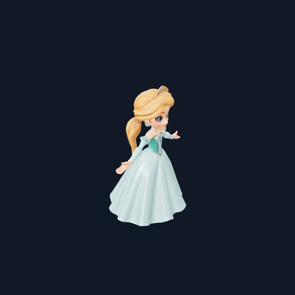 Princess Character Model Rigged and Animated D Model